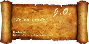 Jóna Ottó névjegykártya